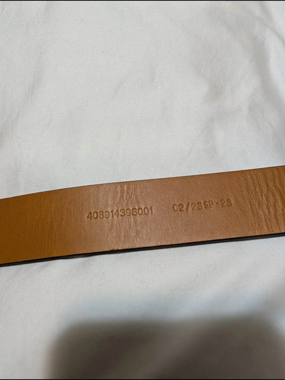 Ralph Lauren Double RL Two-Tone Brown Leather Belt with Dark Edge